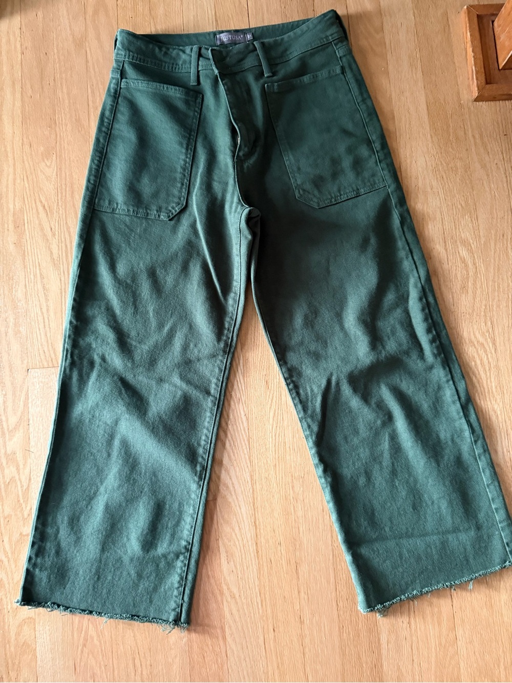 Forest Green women's Wide-Leg jeans